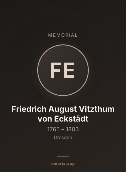 Memorial portrait of Friedrich August Vitzthum von Eckstädt
