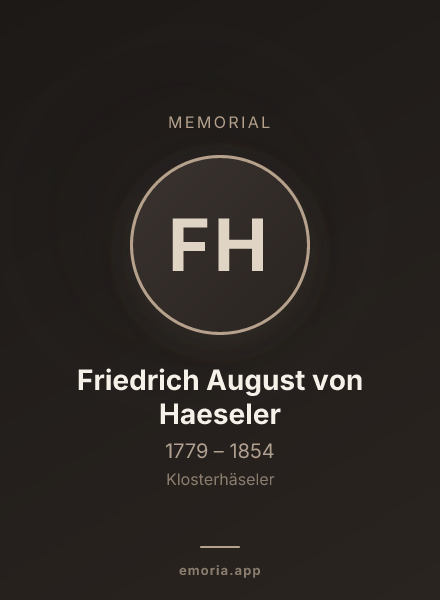 Memorial portrait of Friedrich August von Haeseler