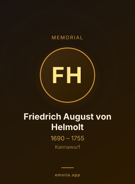 Memorial portrait of Friedrich August von Helmolt
