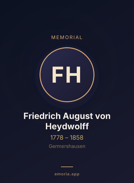 Memorial portrait of Friedrich August von Heydwolff