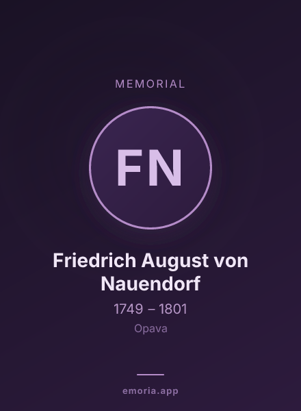 Memorial portrait of Friedrich August von Nauendorf