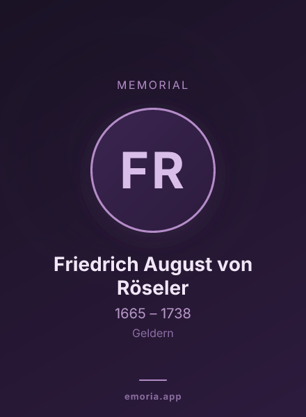 Memorial portrait of Friedrich August von Röseler