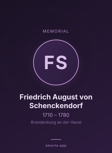 Memorial portrait of Friedrich August von Schenckendorf
