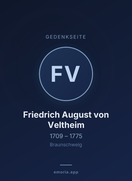 Gedenkportrait von Friedrich August von Veltheim