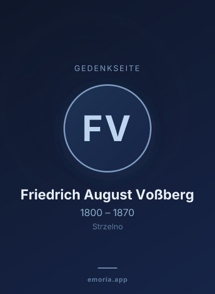 Gedenkportrait von Friedrich August Voßberg