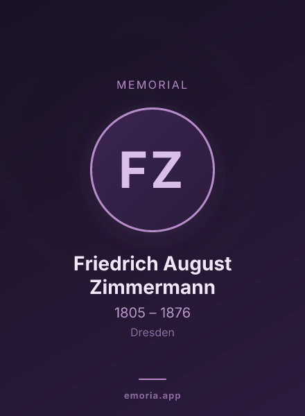 Memorial portrait of Friedrich August Zimmermann