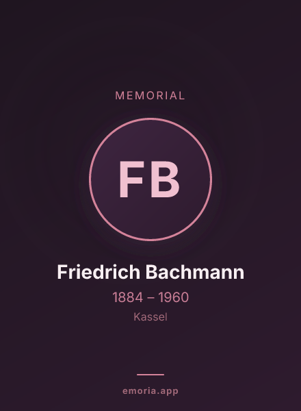 Memorial portrait of Friedrich Bachmann