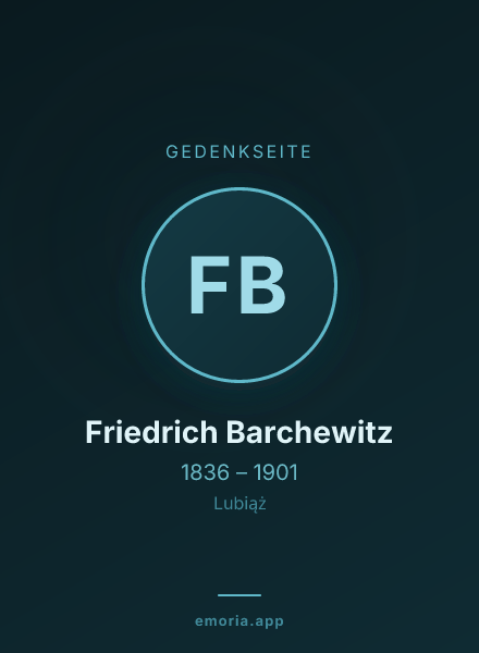 Gedenkportrait von Friedrich Barchewitz