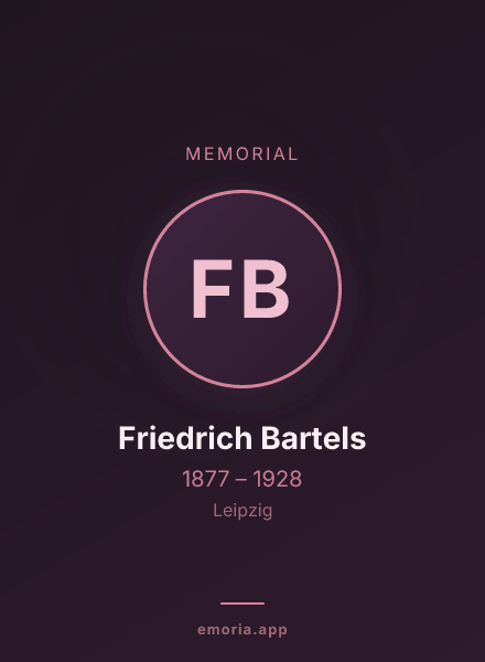 Memorial portrait of Friedrich Bartels