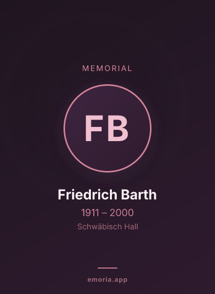 Memorial portrait of Friedrich Barth