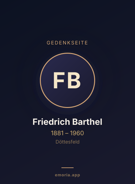 Gedenkportrait von Friedrich Barthel
