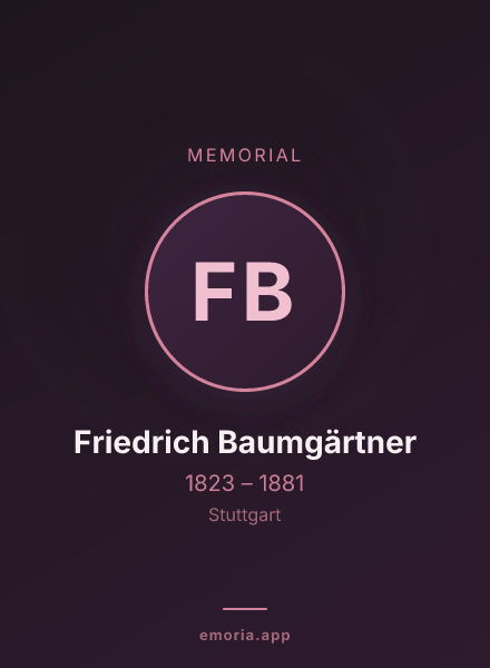 Memorial portrait of Friedrich Baumgärtner