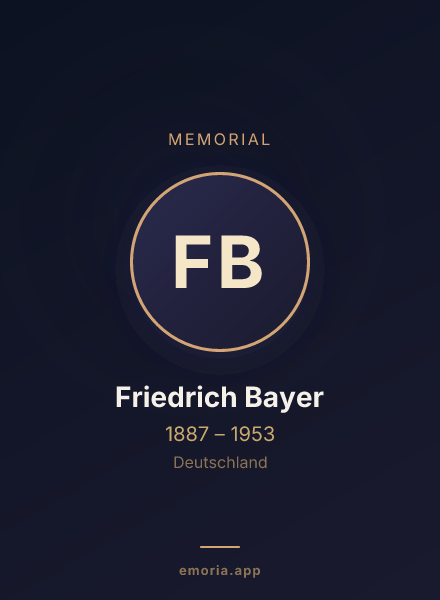 Memorial portrait of Friedrich Bayer