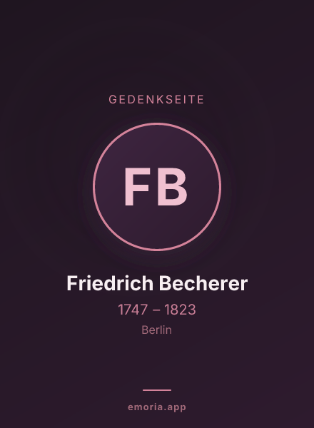 Gedenkportrait von Friedrich Becherer