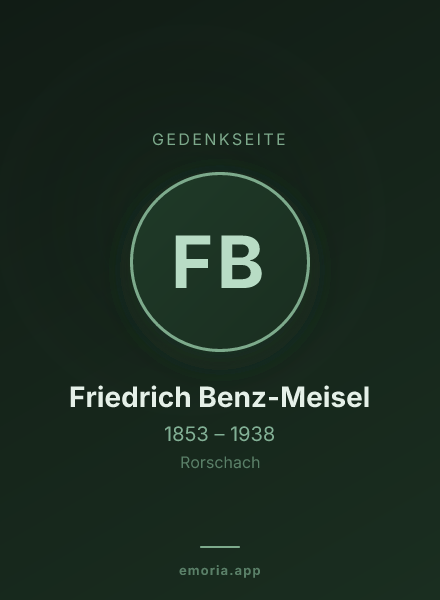 Gedenkportrait von Friedrich Benz-Meisel