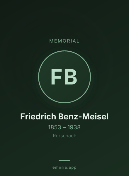 Memorial portrait of Friedrich Benz-Meisel