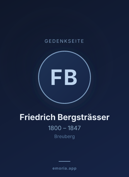 Gedenkportrait von Friedrich Bergsträsser