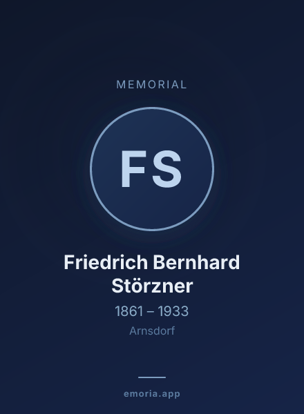 Memorial portrait of Friedrich Bernhard Störzner