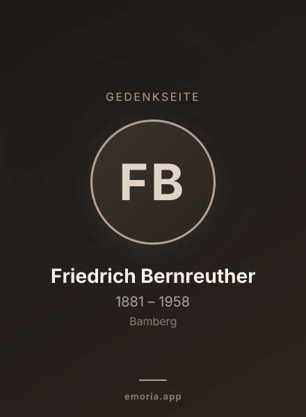 Gedenkportrait von Friedrich Bernreuther