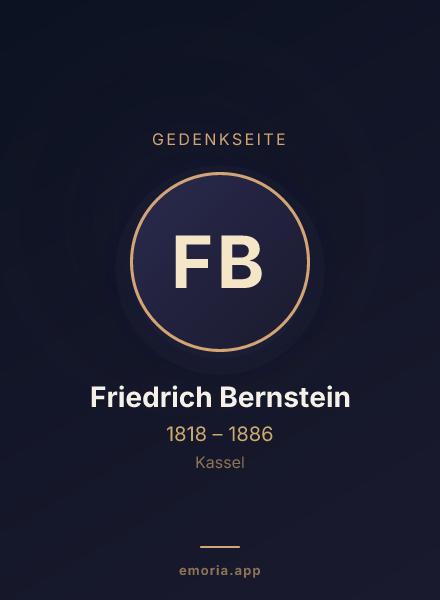Gedenkportrait von Friedrich Bernstein