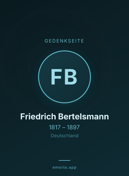 Gedenkportrait von Friedrich Bertelsmann