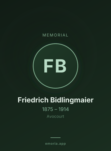 Memorial portrait of Friedrich Bidlingmaier