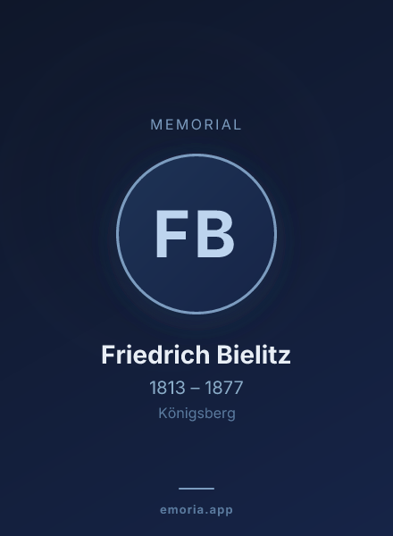 Memorial portrait of Friedrich Bielitz