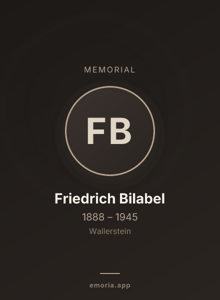 Memorial portrait of Friedrich Bilabel