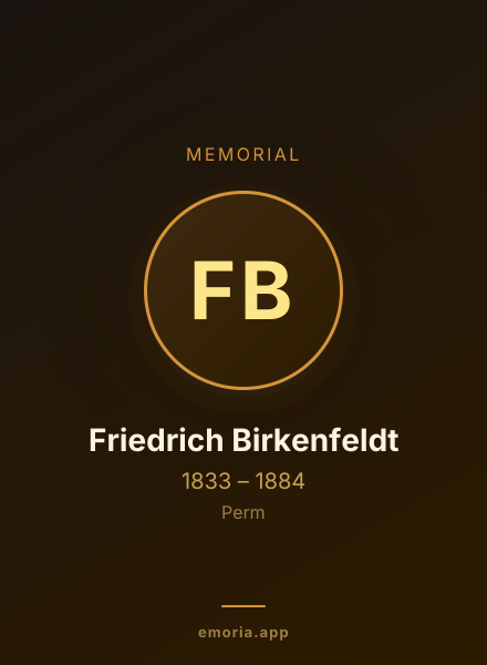 Memorial portrait of Friedrich Birkenfeldt