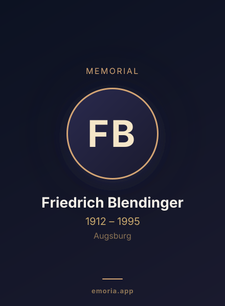 Memorial portrait of Friedrich Blendinger
