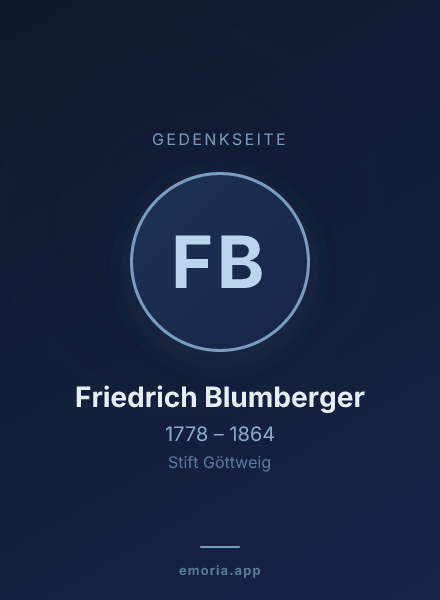 Gedenkportrait von Friedrich Blumberger
