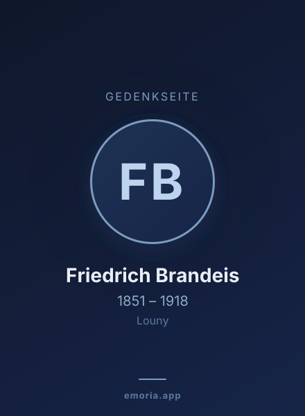 Gedenkportrait von Friedrich Brandeis