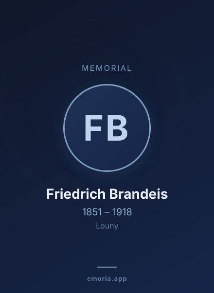Memorial portrait of Friedrich Brandeis