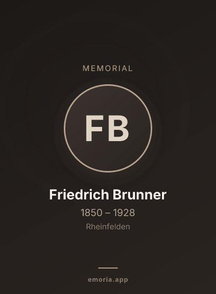 Memorial portrait of Friedrich Brunner