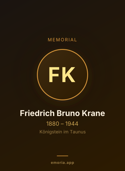 Memorial portrait of Friedrich Bruno Krane