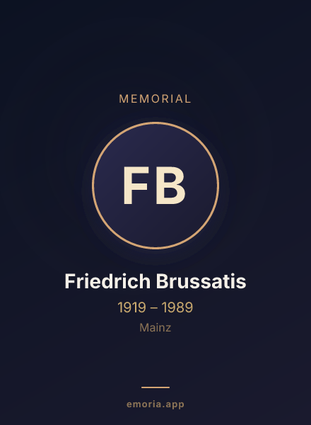 Memorial portrait of Friedrich Brussatis