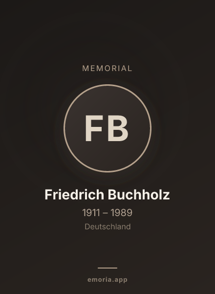 Memorial portrait of Friedrich Buchholz