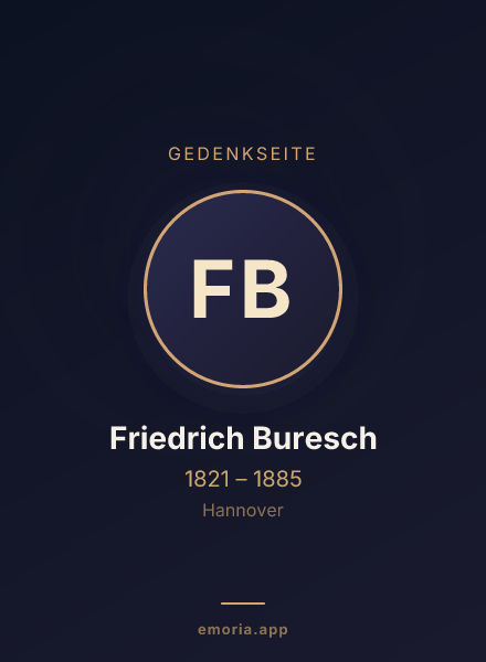 Gedenkportrait von Friedrich Buresch