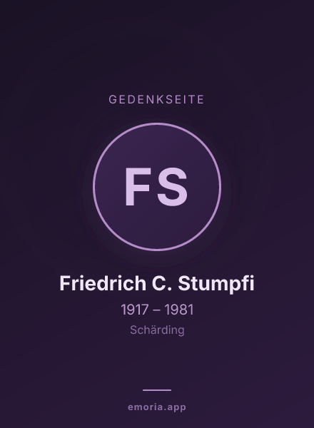 Gedenkportrait von Friedrich C. Stumpfi