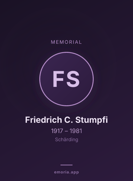 Memorial portrait of Friedrich C. Stumpfi