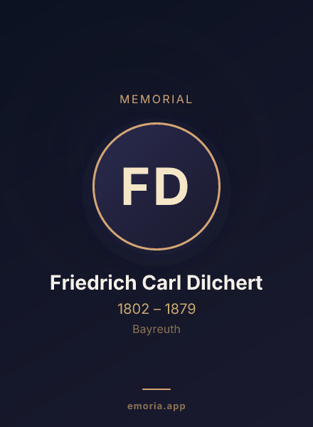 Memorial portrait of Friedrich Carl Dilchert