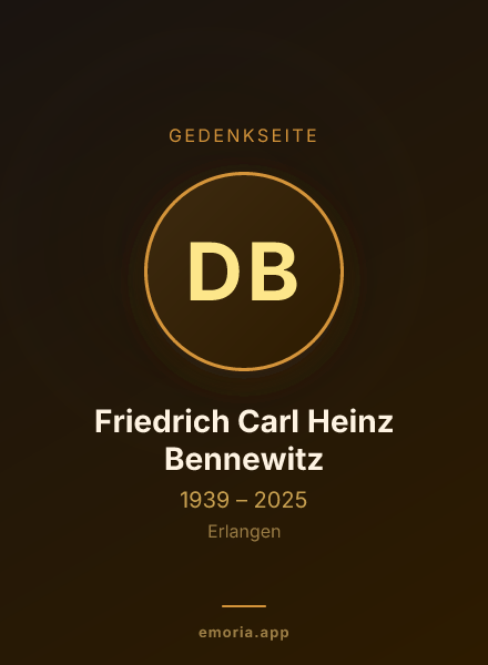 Gedenkportrait von Dr. Friedrich Carl Heinz Bennewitz