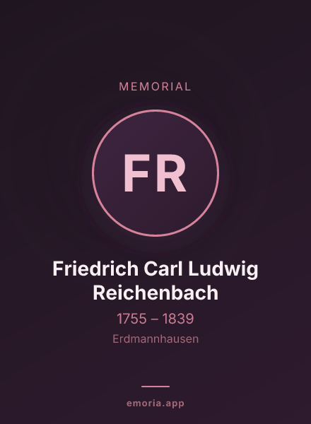 Memorial portrait of Friedrich Carl Ludwig Reichenbach