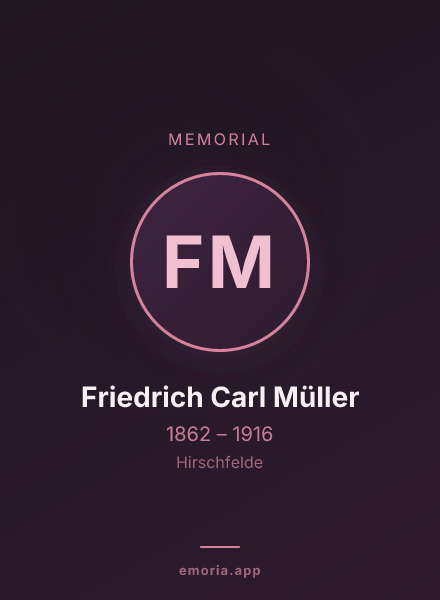 Memorial portrait of Friedrich Carl Müller