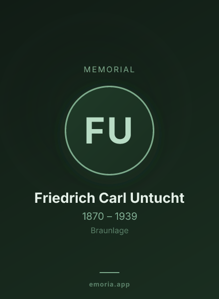 Memorial portrait of Friedrich Carl Untucht
