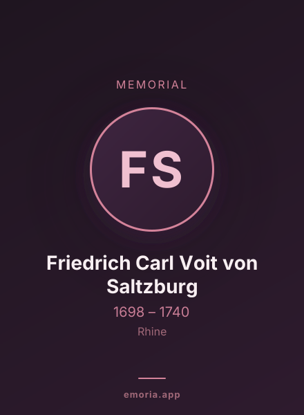 Memorial portrait of Friedrich Carl Voit von Saltzburg