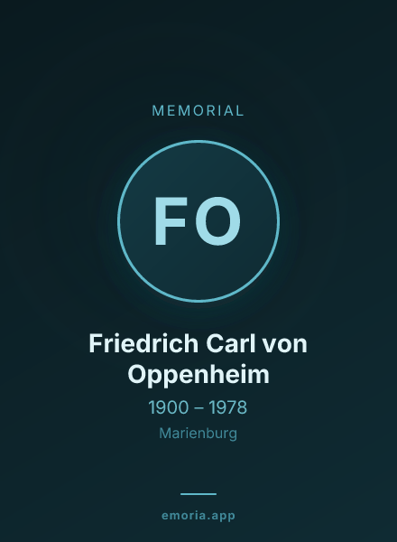 Memorial portrait of Friedrich Carl von Oppenheim