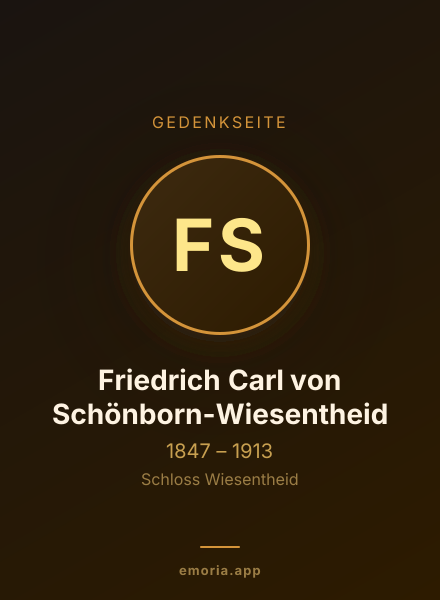 Gedenkportrait von Friedrich Carl von Schönborn-Wiesentheid