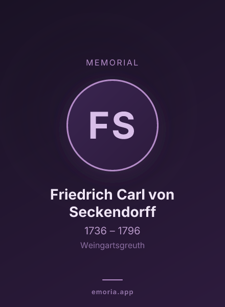Memorial portrait of Friedrich Carl von Seckendorff