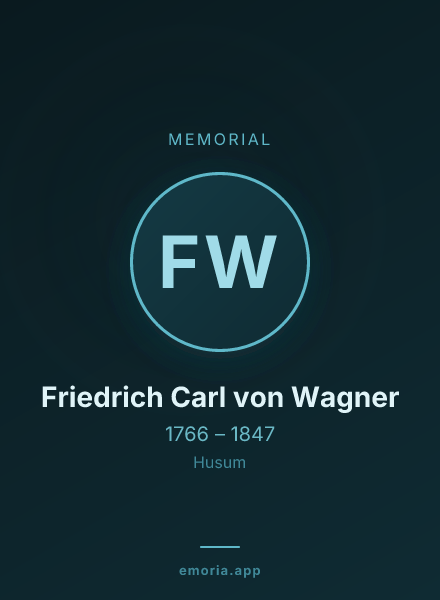 Memorial portrait of Friedrich Carl von Wagner